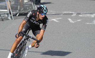 Gianni Moscon on the attack at the Clasica San Sebastian
