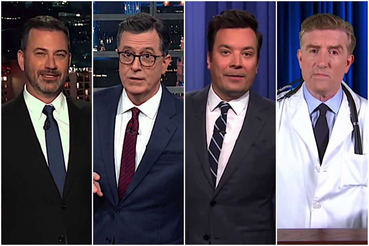 Late night hosts on Trump&amp;#039;s surprise physical