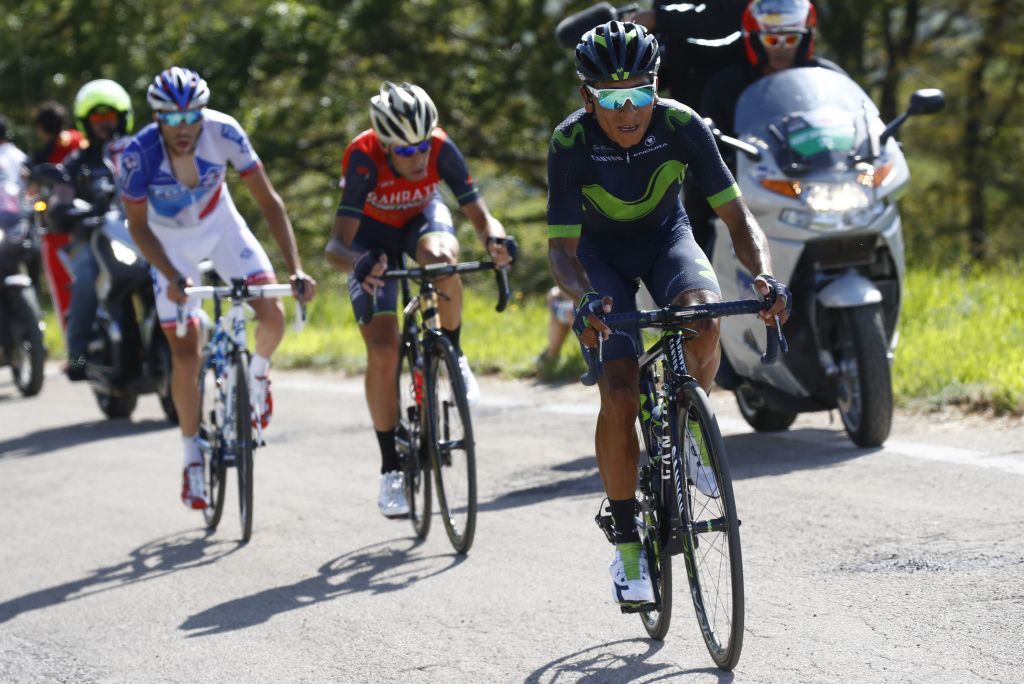 Nairo Quintana (Movistar) puts in his fatal attack