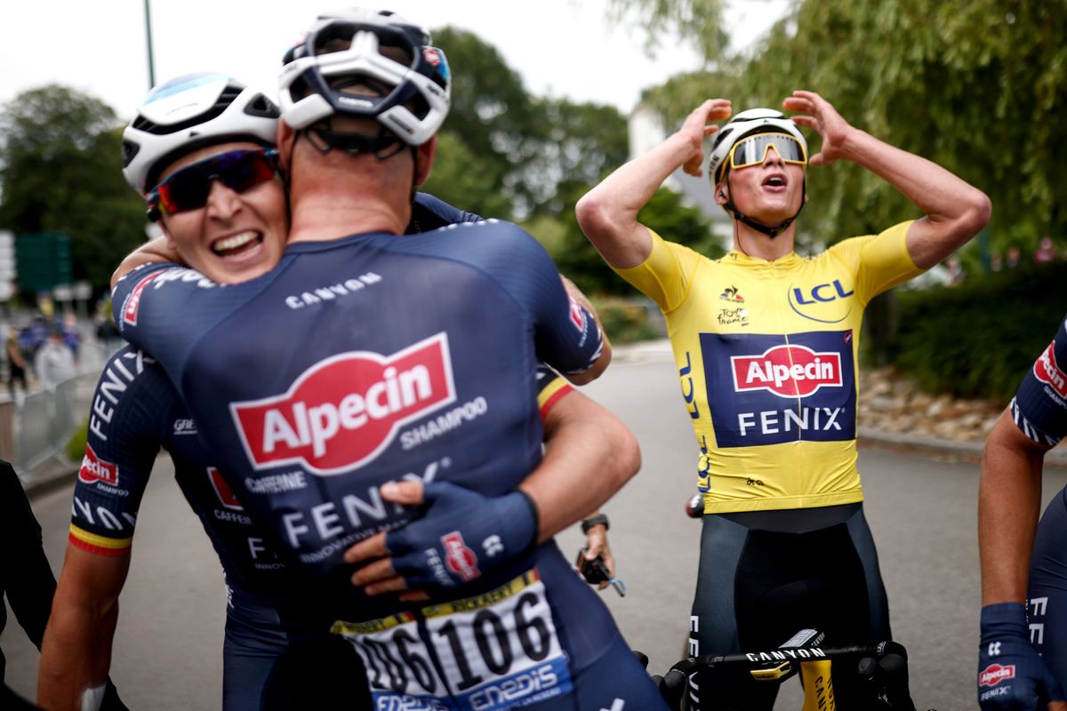 Tour de France 2021 108th Edition 3rd stage Lorient Pontivy 1829 km 28062021 Tim Merlier BEL AlpecinFenix Jasper Philipsen BEL AlpecinFenix photo POOL Stephane MaheBettiniPhoto2021