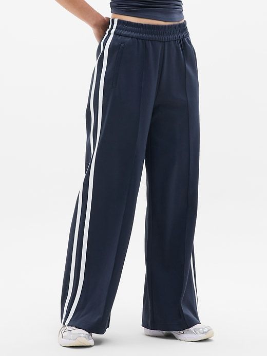 Tempo Mid Rise Wide Leg Track Pant