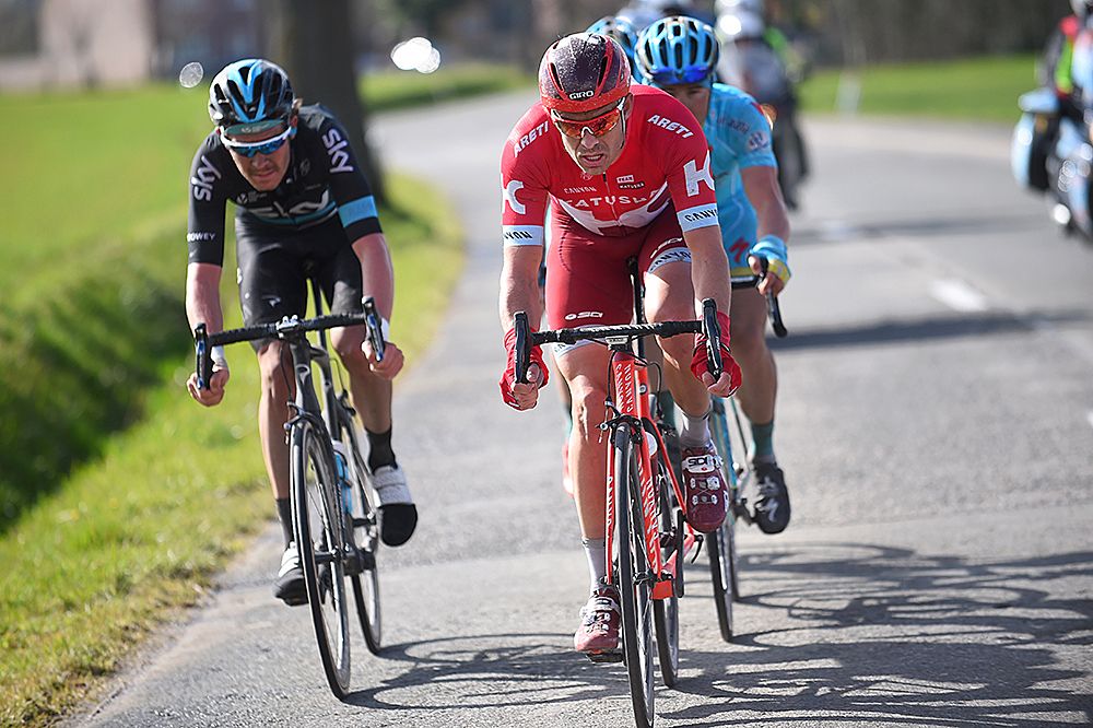 Alexander Kristoff (Katusha) in the move at Three Days of De Panne