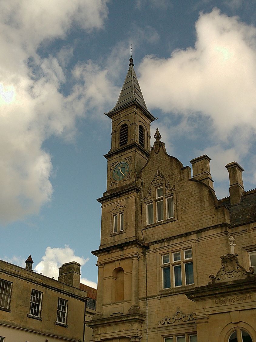 A photo of a building, taken on a Camp Snap Screen-Free digital camera
