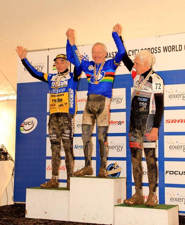 Over 70 Masters' podium