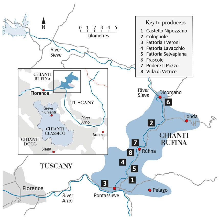 Chianti Rufia map