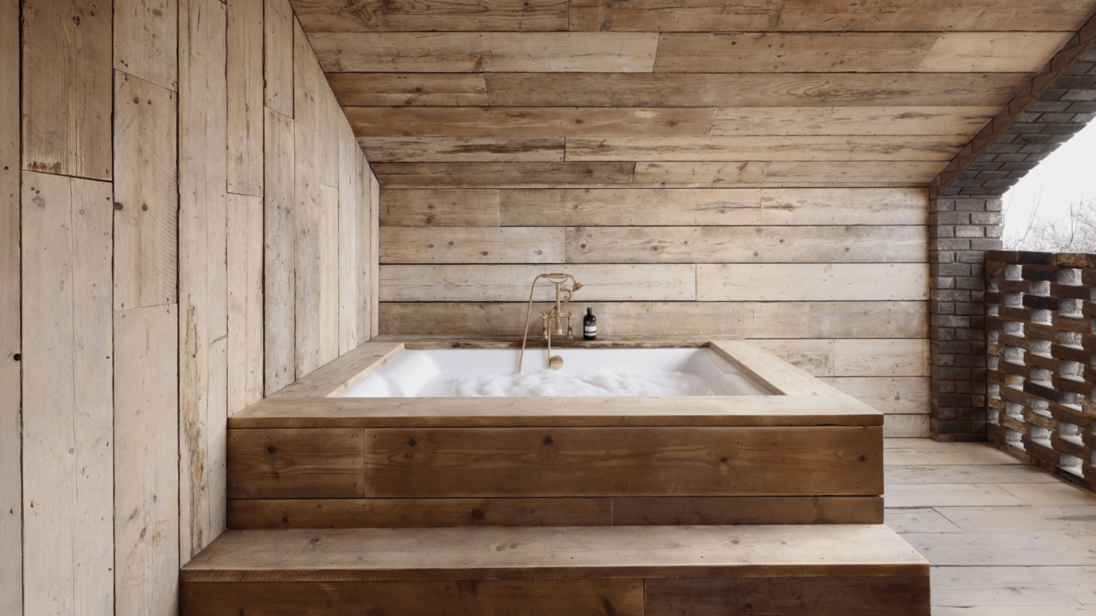 a home with lots of curving forms and natural materials