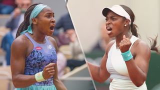 Cori Gauff and Sloane Stephens in action at the French Open 2022