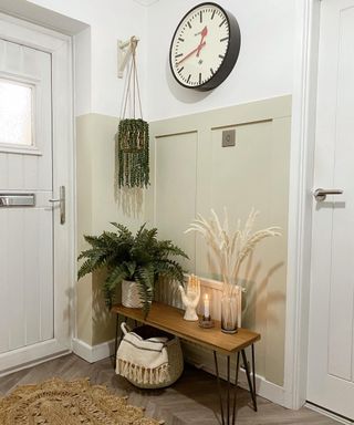 Hallway design using Lick Home's paint shades in Beige 01 and White 01 by Emma Louise