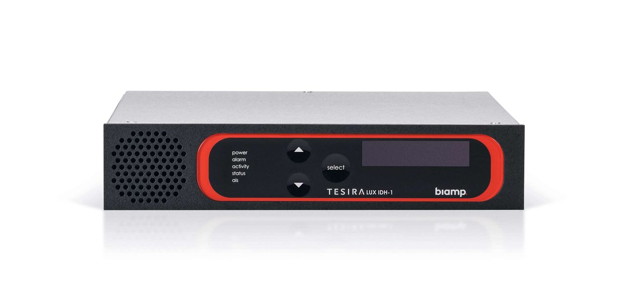 Biamp&rsquo;s TesiraLUX IDH-1 can fully integrate digital audio and video on a single network, and multiple software-based options are available for managing bandwidth.