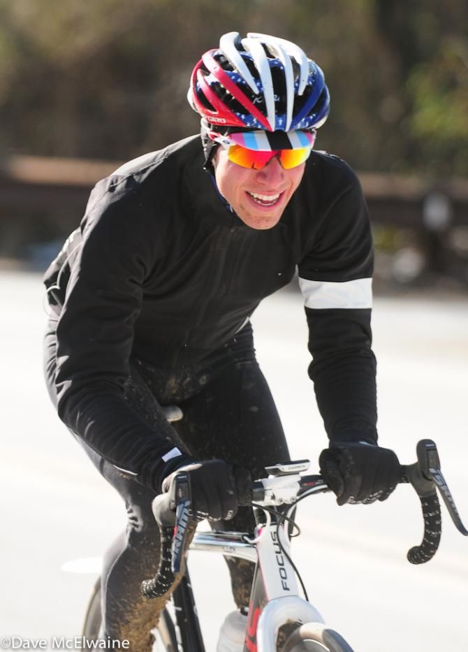 Jeremy Powers (USA) was seen doing openers on the road today