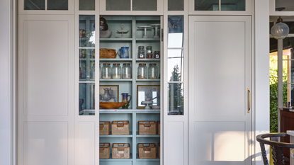 A small pantry inside a dining room