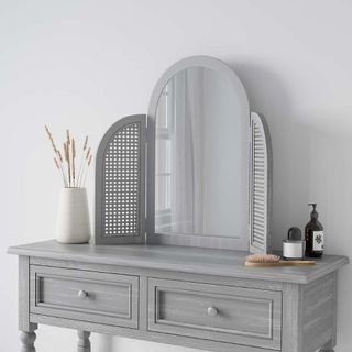Dunelm Lucy Cane Dressing Table Mirror