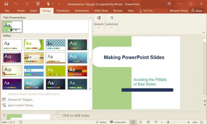 How To Change Templates In Powerpoint 2016 Laptop Mag