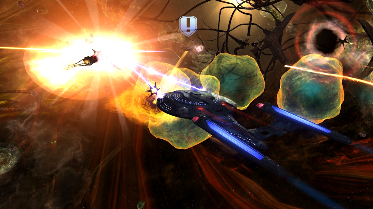 Free Steam games - Star Trek Online - A starship in combat