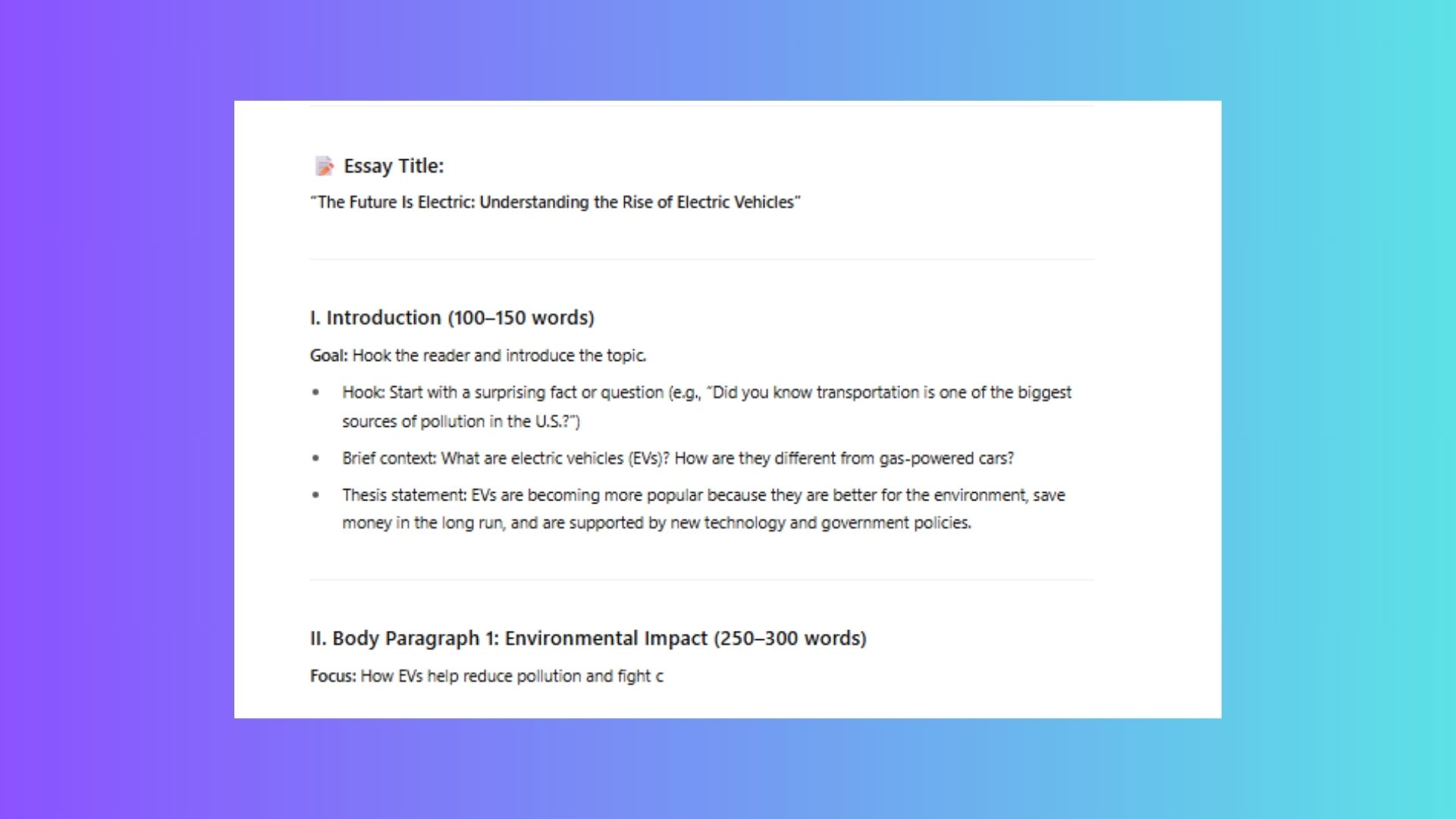 screenshot of study mode