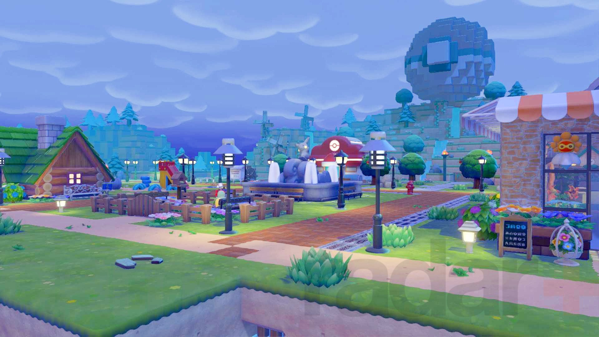 A view of the Pokopia developer island