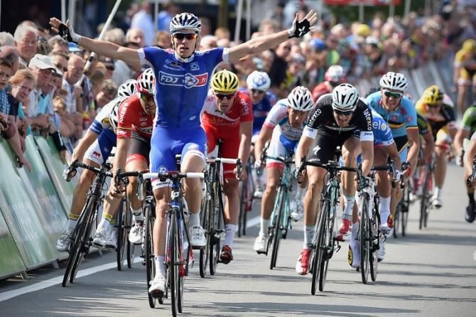 Arnaud Demare (FDJ.fr) celebrates victory