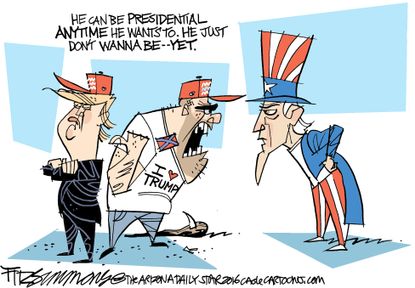Political Cartoon U.S. trump Presidential