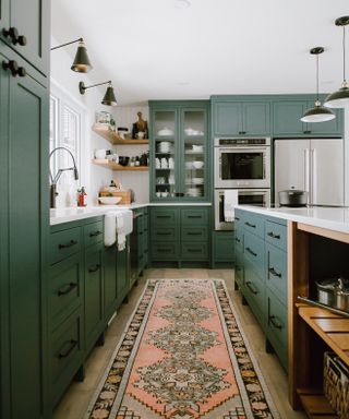 Interior designer Bobby Berk reveals the green paint shades, painted kitchen in Canada