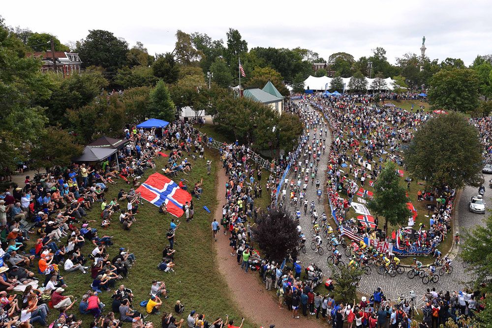 Norwegian flag out on Libby Hill