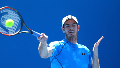 Andy Murray of Great Britain in a practice session during day four of the 2015 Australian Open at Melbourne 
