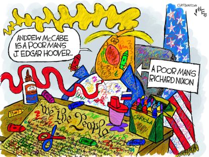 Political Cartoon U.S. Trump Andrew McCabe FBI Nixon