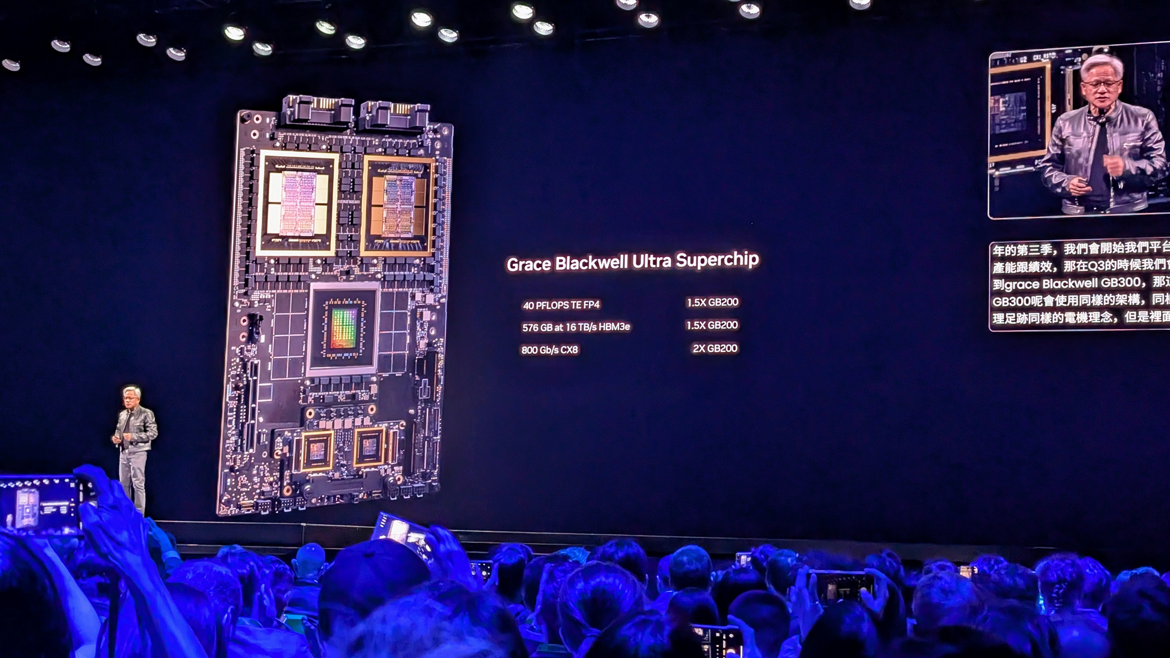 Nvidia Grace Blackwell Ultra "Superchip" processing unit at Computex 2025