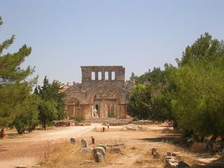 World Heritage site: The Basilica of St Simeon Stylites in Syria, the oldest surviving Byzantine church, dating back to the 5th century, now rumoured to be badly damaged by fighting.