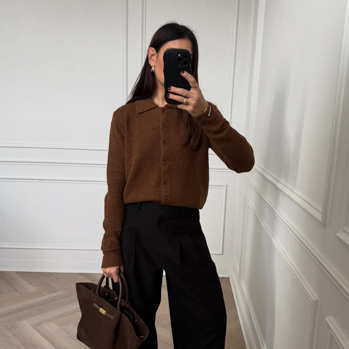 woman wearing collared sweater 2026