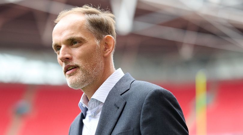 Thomas Tuchel poses for a photo at Wembley Stadium after being announced as the new England manager in October 2024.