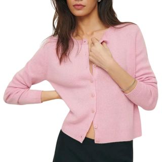 Reformation Clara Cashmere Crew Cardigan