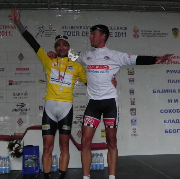 Race leader Ivan Stevic and Gabor Kasa on the podium