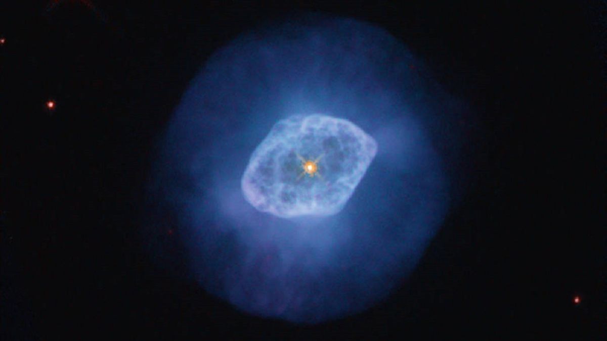 What is space? In this image you can see the planetary nebula NGC 6891 glows in this Hubble Space Telescope image.