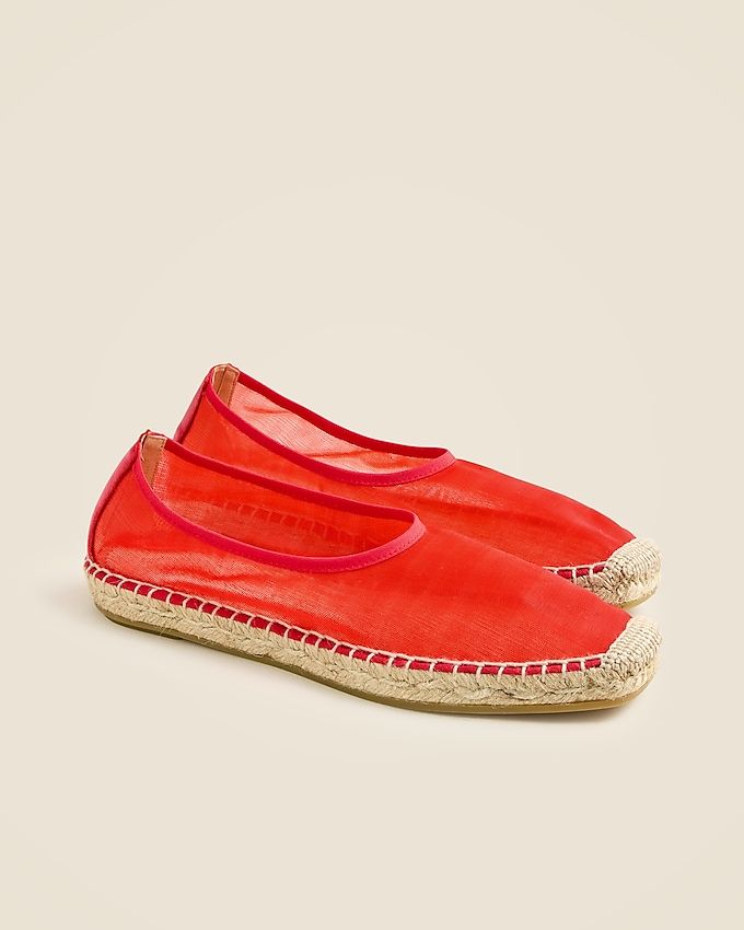 Made-In-Spain Espadrille Flats in Mesh