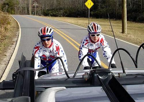 A quick draft behind the car and you're back on