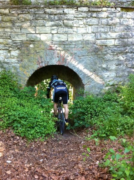 This trail goes through the ruins in Ingolstadt, Gemany.
