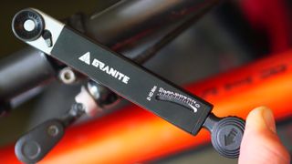 Granite Rocknroll TQ Torque Ratchet Tool Kit being used to tighten a brake lever