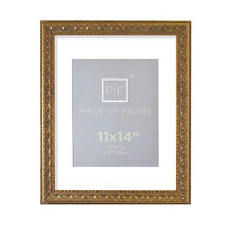 Golden State Art, 11x14 Ornate Finish Photo Frame with White Mat
