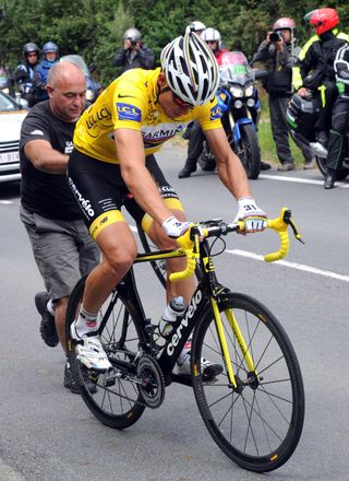 Thor Hushovd, race leader, Tour de France 2011, stage six