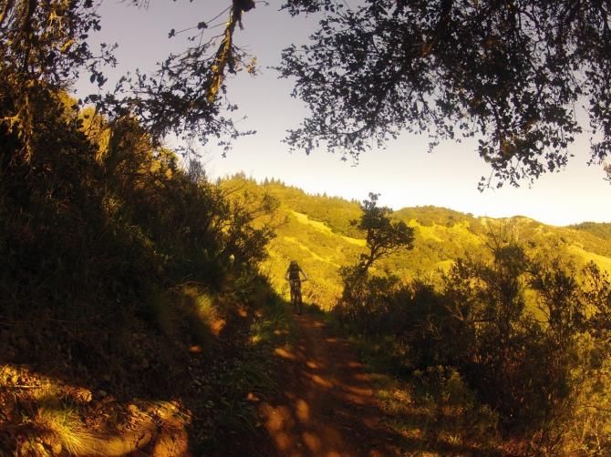 Mary McConneloug in her back yard in Marin County