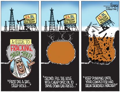 Editorial cartoon world oil prices