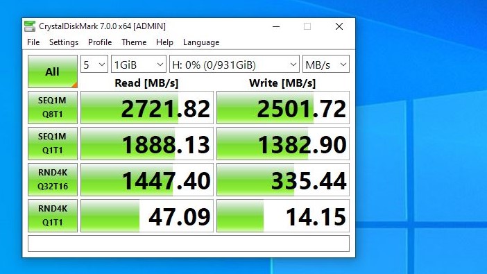 Glyph Atom Pro 1TB tested on CrystalDiskMark 7