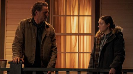 Pedro Pascal and Bella Ramsey as Joel and Ellie in The Last of Us season 2 episode 6