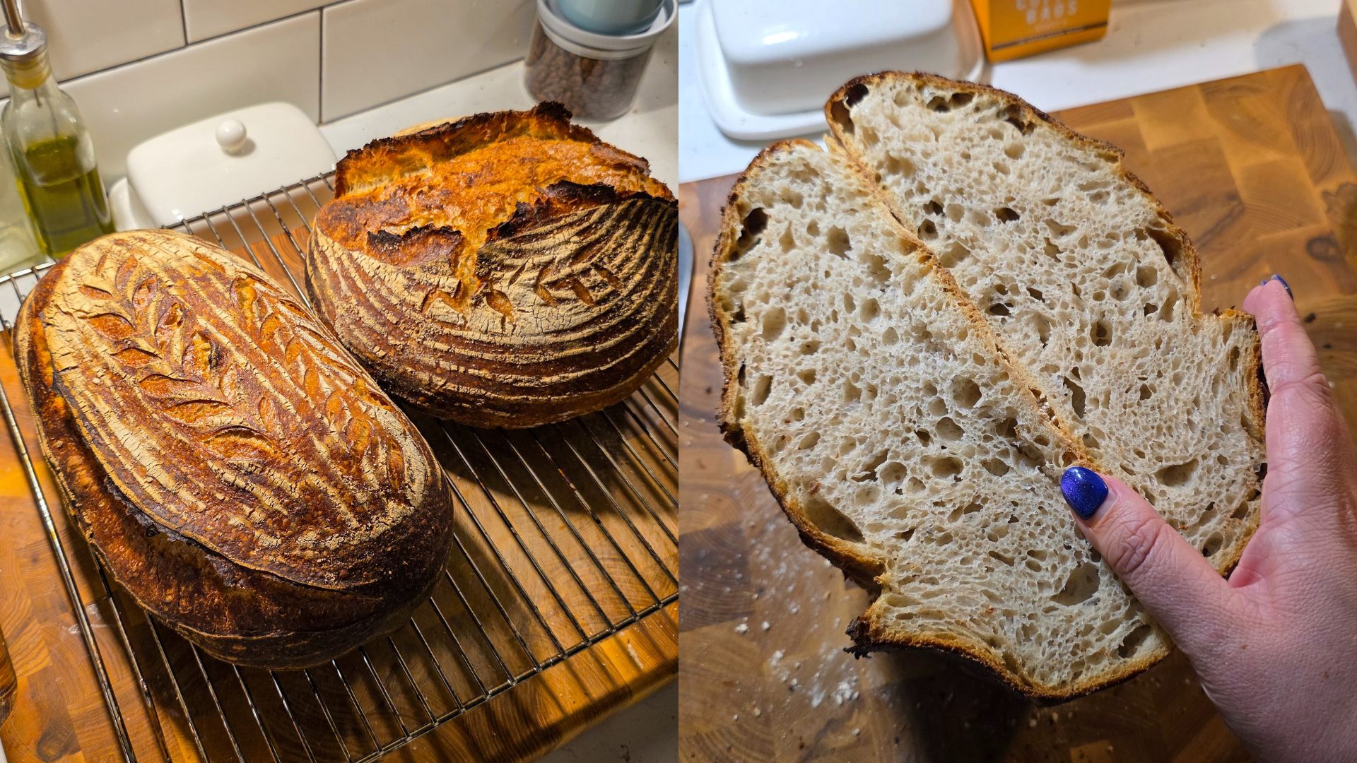 Homemade sourdough loaf