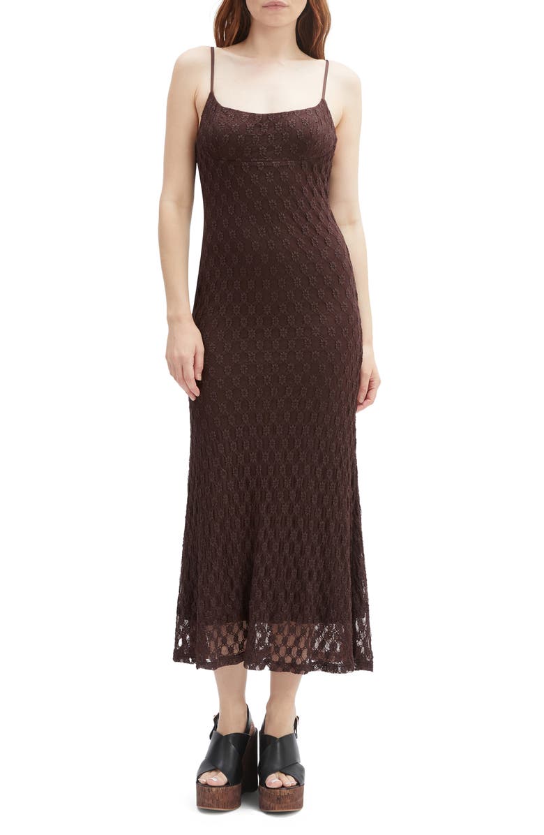 Adoni Floral Embroidered Mesh Slipdress