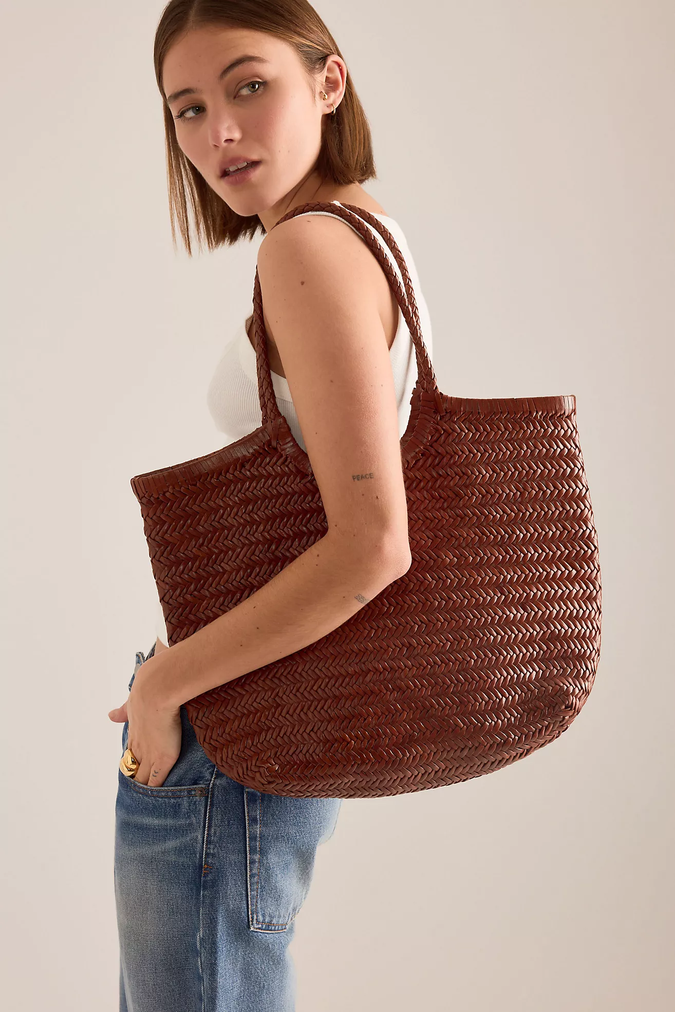 Nola Woven Leather Bag