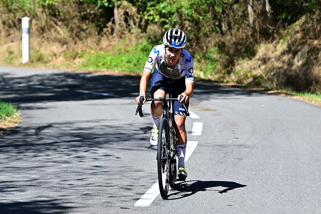 Alejandra Neira (Movistar Team) during the stage 3 of the 2026 Faun Tour Femmes in Tournon-sur-Rhone, France. (Photo by Billy Ceusters/Getty Images)