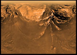 A frozen landscape on Titan