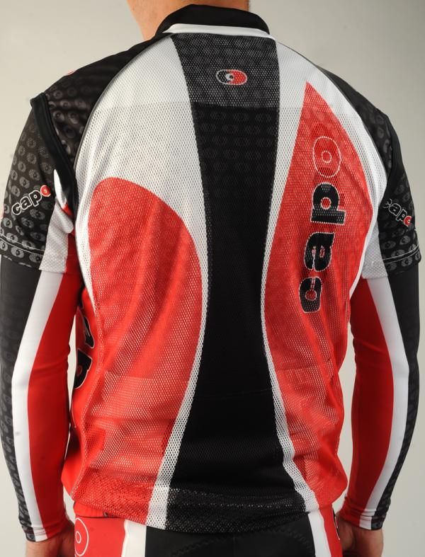 The Capo Atlas Wind Vest has open mesh back for breathability.