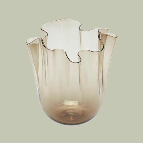 Fazzoletto Hand-Blown Murano Glass Vase (5.5in/13.5cm)